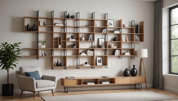 Bibliothèque murale design : un aménagement moderne et stylé